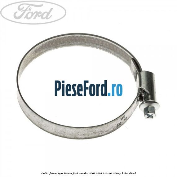Colier furtun apa 70 mm Ford Mondeo 2008-2014 2.2 TDCi 200 cp KNBA diesel