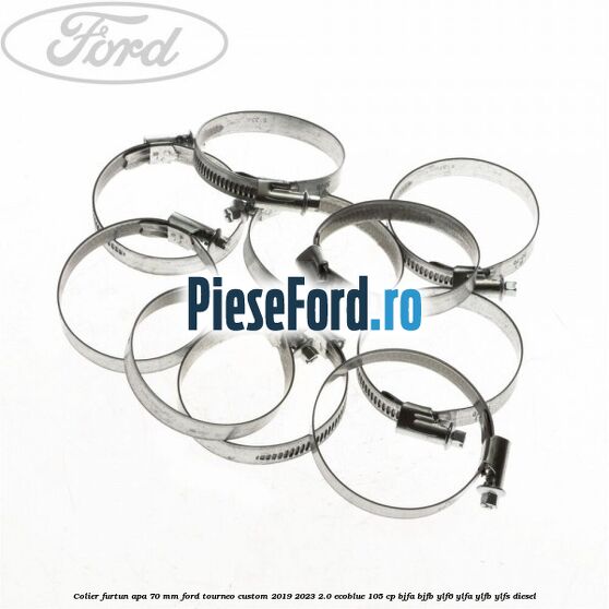 Colier furtun apa 70 mm Ford Tourneo Custom 2019-2023 2.0 EcoBlue 105 cp BJFA, BJFB, YLF6, YLFA, YLFB, YLFS diesel