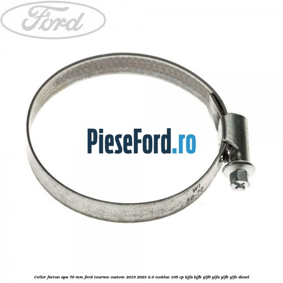Colier furtun apa 70 mm Ford Tourneo Custom 2019-2023 2.0 EcoBlue 105 cp BJFA, BJFB, YLF6, YLFA, YLFB, YLFS diesel