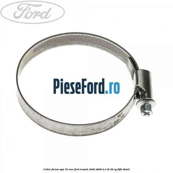 Colier furtun apa 70 mm Ford Transit 2000-2006 2.0 DI 86 cp F3FA diesel