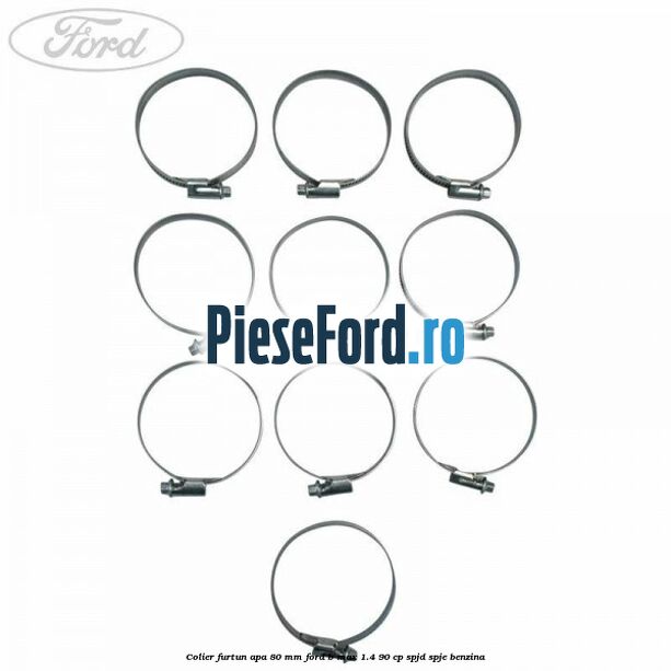 Colier furtun apa 80 mm Ford B-Max 1.4 90 cp SPJD, SPJE benzina