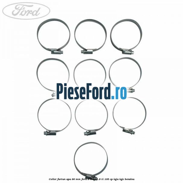 Colier furtun apa 80 mm Ford B-Max 1.6 Ti 105 cp IQJA, IQJC benzina