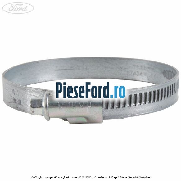 Colier furtun apa 80 mm Ford C-Max 2016-2020 1.0 EcoBoost 125 cp B7DA, M1DA, M1DD benzina