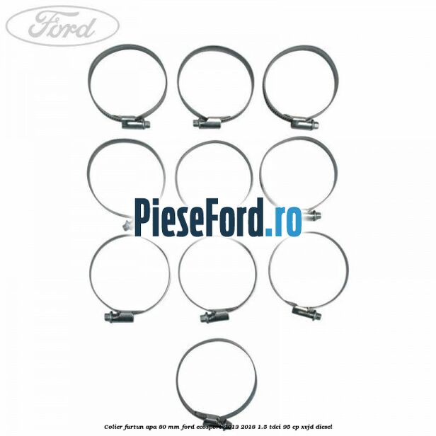 Colier furtun apa 80 mm Ford EcoSport 2013-2018 1.5 TDCi 95 cp Colier furtun apa 80 mm Ford EcoSport 2013-2018 1.5 TDCi 95 cp XVJD diesel