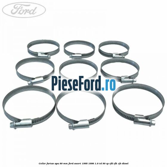 Colier furtun apa 80 mm Ford Escort 1995-1998 1.8 TD 90 cp RFD, RFK, RFS diesel