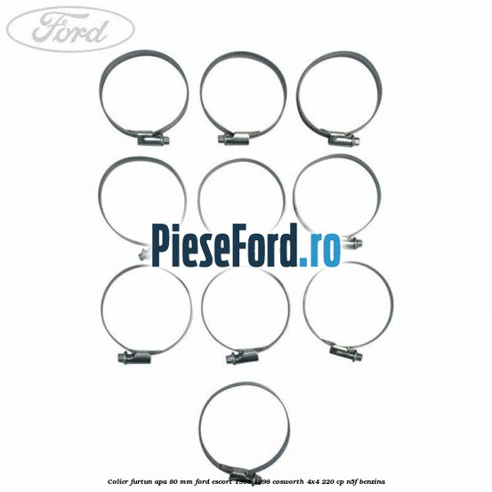 Colier furtun apa 80 mm Ford Escort 1995-1998 Cosworth 4x4 220 cp N5F benzina