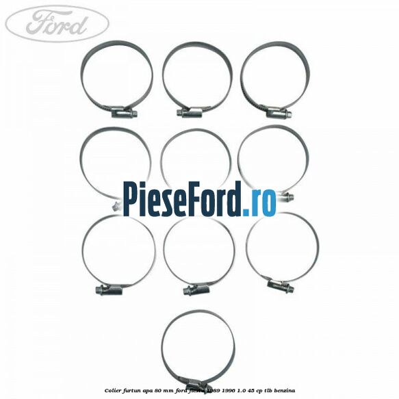 Colier furtun apa 80 mm Ford Fiesta 1989-1996 1.0 45 cp TLB benzina