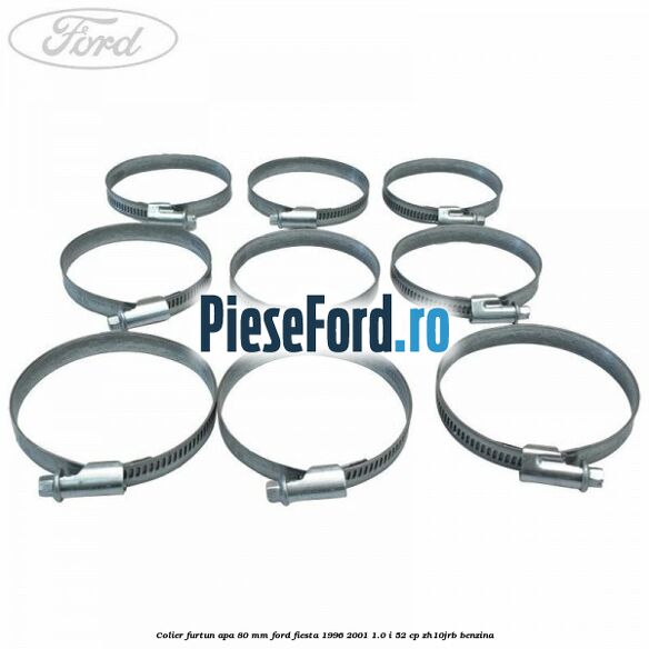 Colier furtun apa 80 mm Ford Fiesta 1996-2001 1.0 i 52 cp ZH10JRB benzina