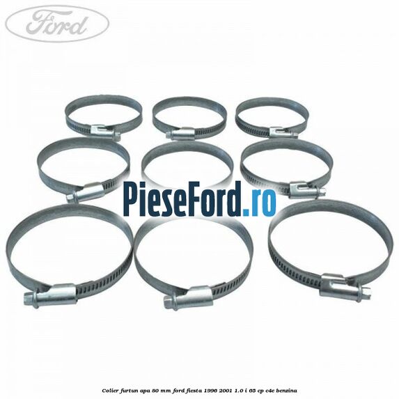 Colier furtun apa 80 mm Ford Fiesta 1996-2001 1.0 i 65 cp C4E benzina