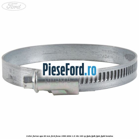 Colier furtun apa 80 mm Ford Focus 1998-2004 1.6 16V 100 cp FYDA, FYDB, FYDC, FYDD benzina