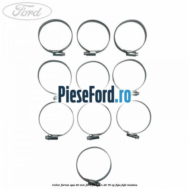Colier furtun apa 80 mm Ford Fusion 1.25 75 cp FUJA, FUJB benzina