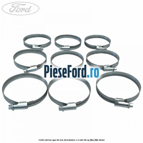 Colier furtun apa 80 mm Ford Fusion 1.4 TDCi 68 cp F6JA, F6JB diesel