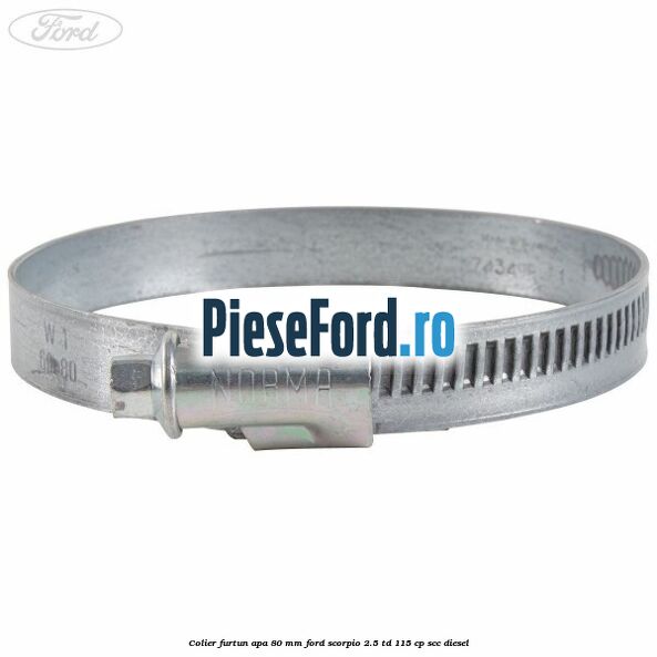 Colier furtun apa 80 mm Ford Scorpio 2.5 TD 115 cp SCC diesel
