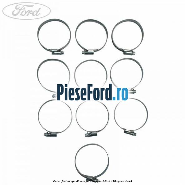 Colier furtun apa 80 mm Ford Scorpio 2.5 TD 115 cp SCC diesel