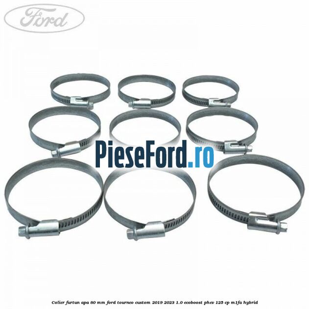 Colier furtun apa 80 mm Ford Tourneo Custom 2019-2023 1.0 EcoBoost PHEV 125 cp M1FA Hybrid
