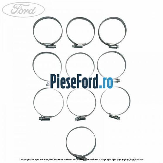 Colier furtun apa 80 mm Ford Tourneo Custom 2019-2023 2.0 EcoBlue 105 cp BJFA, BJFB, YLF6, YLFA, YLFB, YLFS diesel