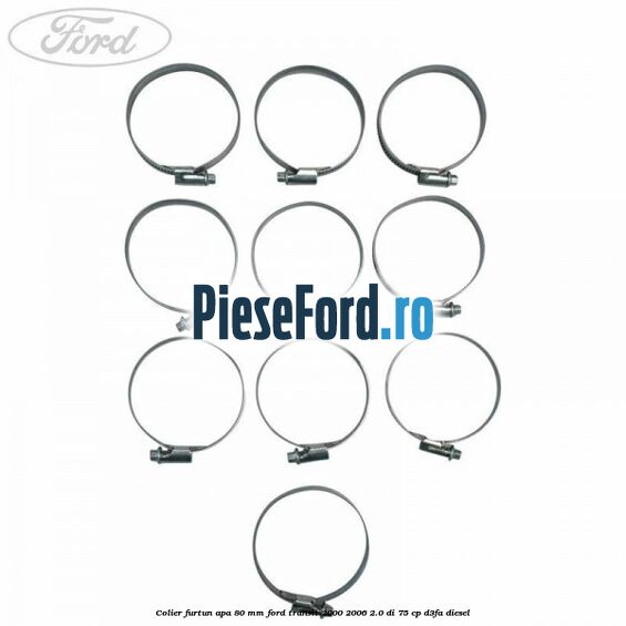 Colier furtun apa 80 mm Ford Transit 2000-2006 2.0 DI 75 cp Colier furtun apa 80 mm Ford Transit 2000-2006 2.0 DI 75 cp D3FA diesel