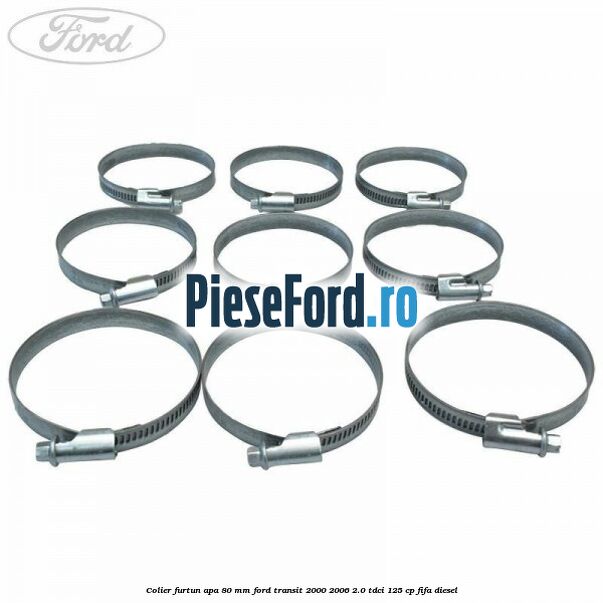 Colier furtun apa 80 mm Ford Transit 2000-2006 2.0 TDCi 125 cp FIFA diesel