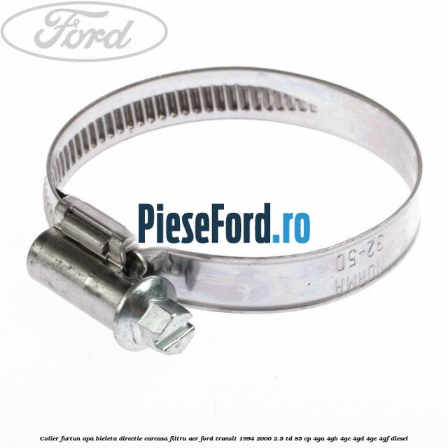 Colier furtun apa, bieleta directie, carcasa filtru aer Ford Transit 1994-2000 2.5 TD 85 cp 4GA, 4GB, 4GC, 4GD, 4GE, 4GF diesel