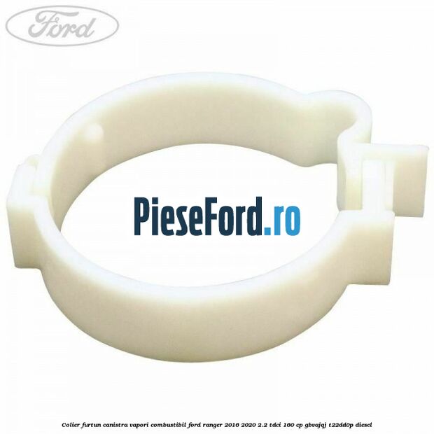 Colier furtun canistra vapori combustibil Ford Ranger 2016-2020 2.2 TDCi 160 cp GBVAJQJ, T22DD0P diesel