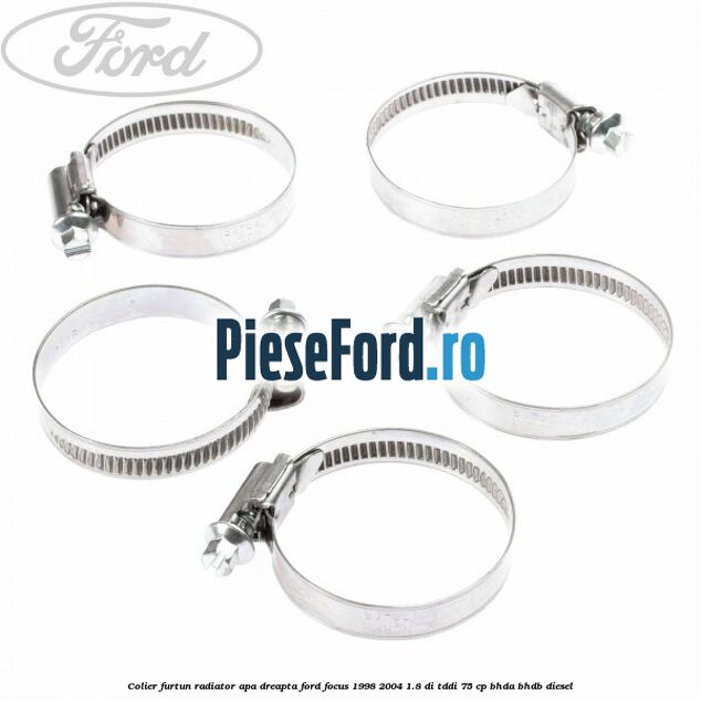 Colier furtun radiator apa dreapta Ford Focus 1998-2004 1.8 DI/TDDi 75 cp BHDA, BHDB diesel