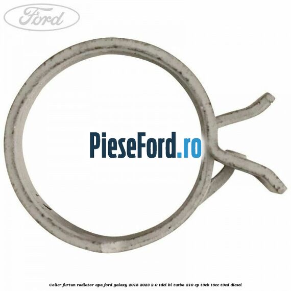 Colier furtun radiator apa Ford Galaxy 2015-2023 2.0 TDCi BI-Turbo 210 cp T9CB, T9CC, T9CD diesel
