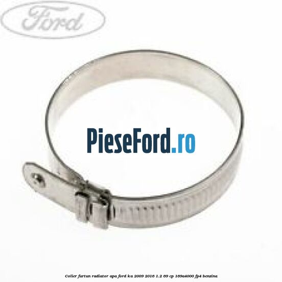 Colier furtun radiator apa Ford Ka 2009-2016 1.2 69 cp 169A4000, FP4 benzina