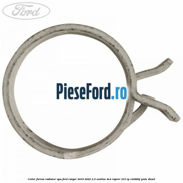 Colier furtun radiator apa Ford Ranger 2019-2022 2.0 EcoBlue 4x4 Raptor 213 cp T20DD0J, YN2X diesel