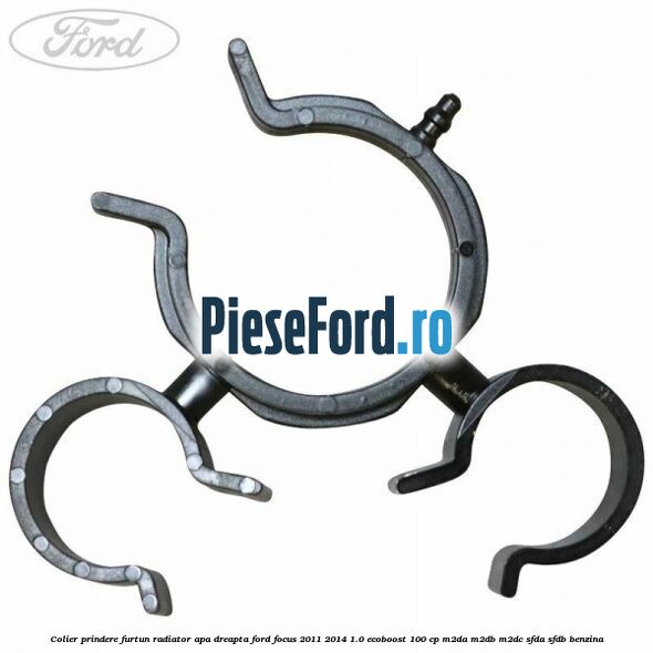 Colier prindere furtun radiator apa dreapta Ford Focus 2011-2014 1.0 EcoBoost 100 cp M2DA, M2DB, M2DC, SFDA, SFDB benzina