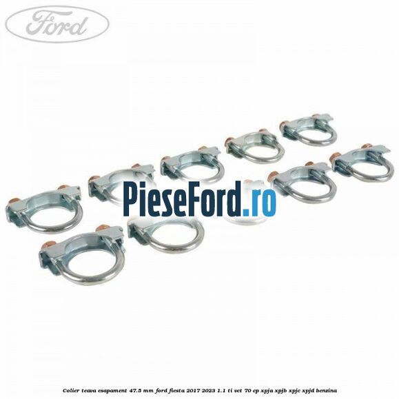 Colier teava esapament 47.5 MM Ford Fiesta 2017-2023 1.1 Ti-VCT 70 cp XPJA, XPJB, XPJC, XPJD benzina