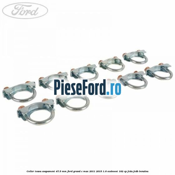 Colier teava esapament 47.5 MM Ford Grand C-Max 2011-2015 1.6 EcoBoost 182 cp JTDA, JTDB benzina