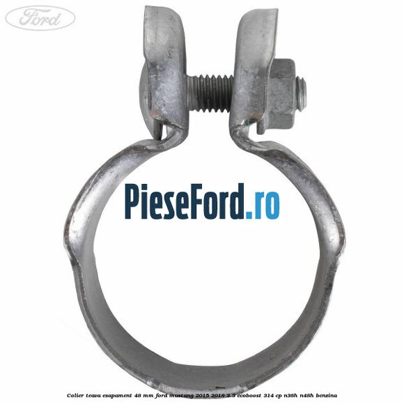 Colier teava esapament 48 mm Ford Mustang 2015-2018 2.3 EcoBoost 314 cp N38H, N48H benzina