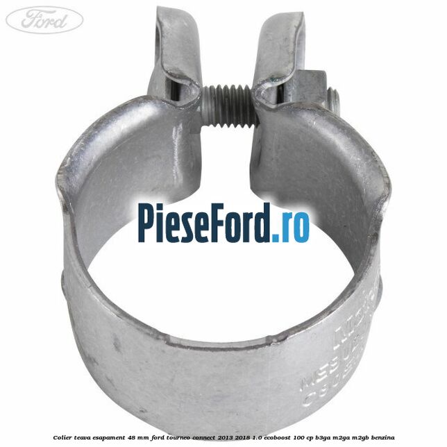 Colier teava esapament 48 mm Ford Tourneo Connect 2013-2018 1.0 EcoBoost 100 cp B3GA, M2GA, M2GB benzina