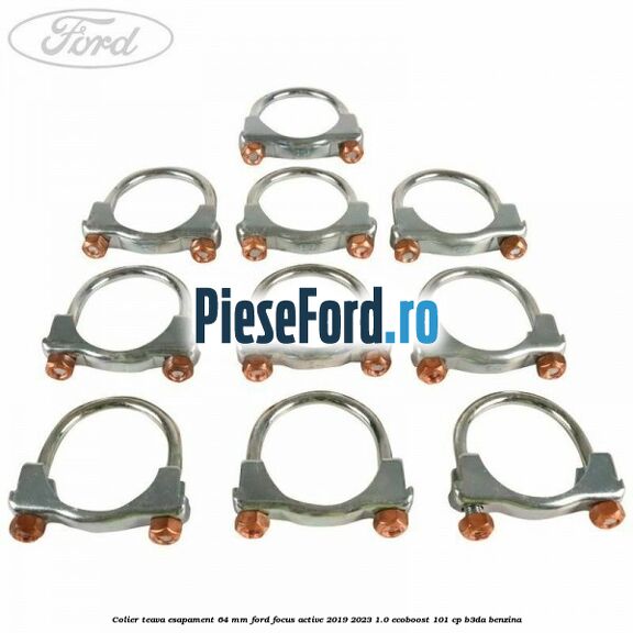 Colier teava esapament 64 MM Ford Focus Active 2019-2023 1.0 EcoBoost 101 cp B3DA benzina