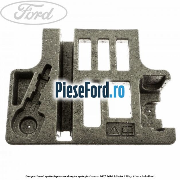 Compartiment spatiu depozitare dreapta spate Ford S-Max 2007-2014 1.6 TDCi 115 cp T1WA, T1WB diesel