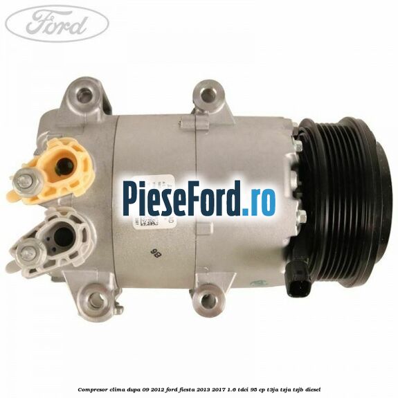 Compresor clima dupa 09/2012 Ford Fiesta 2013-2017 1.6 TDCi 95 cp T3JA, TZJA, TZJB diesel