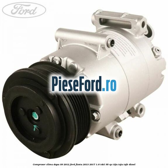 Compresor clima dupa 09/2012 Ford Fiesta 2013-2017 1.6 TDCi 95 cp T3JA, TZJA, TZJB diesel