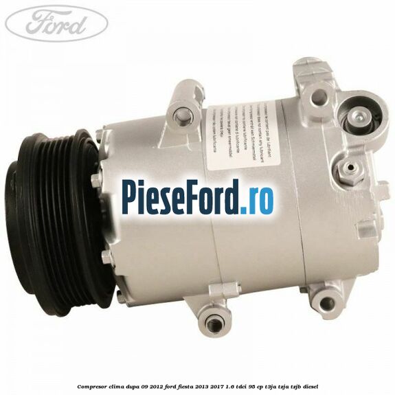 Compresor clima dupa 09/2012 Ford Fiesta 2013-2017 1.6 TDCi 95 cp T3JA, TZJA, TZJB diesel