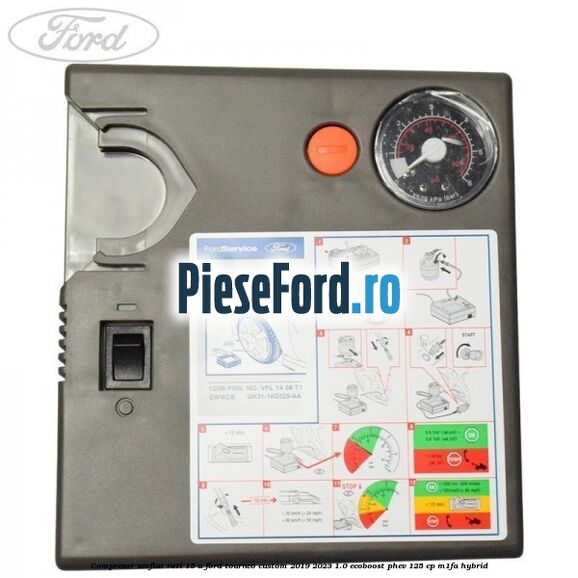 Compresor umflat roti 15 A Ford Tourneo Custom 2019-2023 1.0 EcoBoost PHEV 125 cp M1FA Hybrid