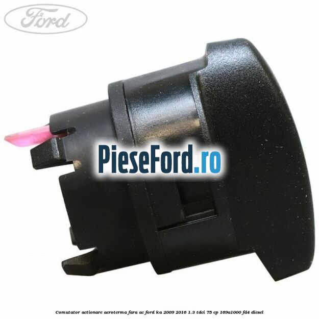 Comutator actionare aeroterma fara AC Ford Ka 2009-2016 1.3 TDCi 75 cp 169A1000, FD4 diesel