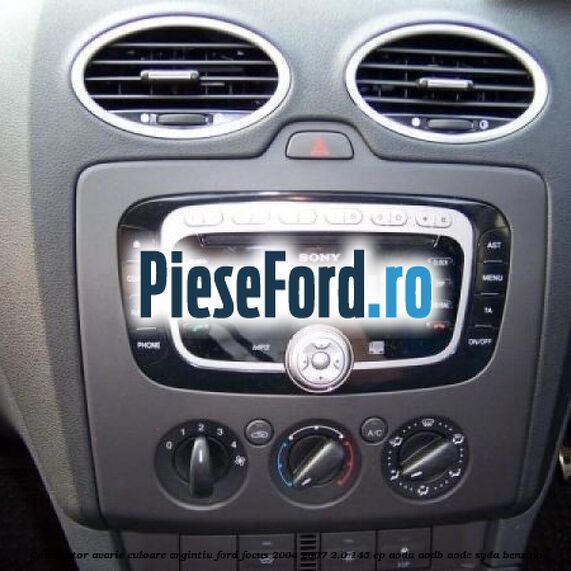 Comutator avarie culoare argintiu Ford Focus 2004-2007 2.0 145 cp AODA, AODB, AODE, SYDA benzina