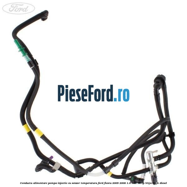 Conducta alimentare pompa injectie cu senzor temperatura Ford Fiesta 2005-2008 1.6 TDCi 90 cp HHJA, HHJB diesel