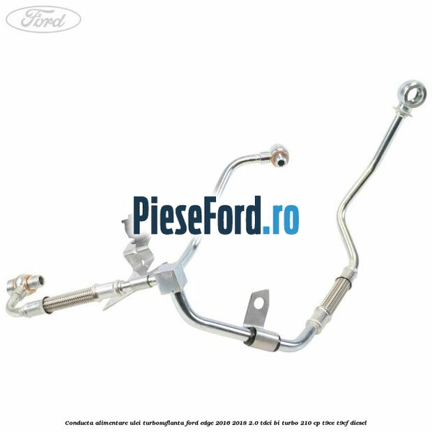 Conducta alimentare ulei turbosuflanta Ford Edge 2016-2018 2.0 TDCi Bi-Turbo 210 cp T9CE, T9CF diesel