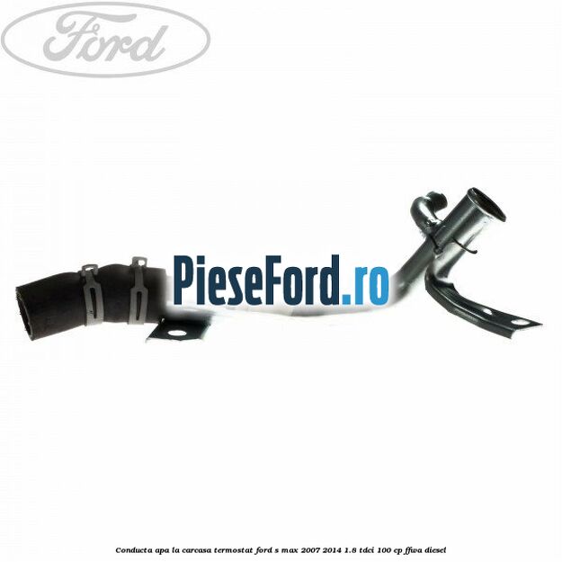 Conducta apa la carcasa termostat Ford S-Max 2007-2014 1.8 TDCi 100 cp FFWA diesel