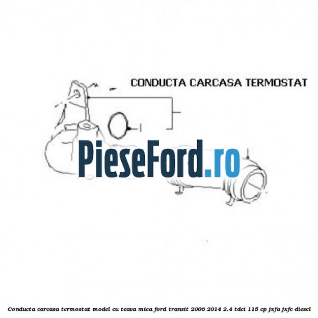 Conducta carcasa termostat model cu teava mica Ford Transit 2006-2014 2.4 TDCi 115 cp Conducta carcasa termostat model cu teava mica Ford Transit 2006-2014 2.4 TDCi 115 cp JXFA, JXFC diesel