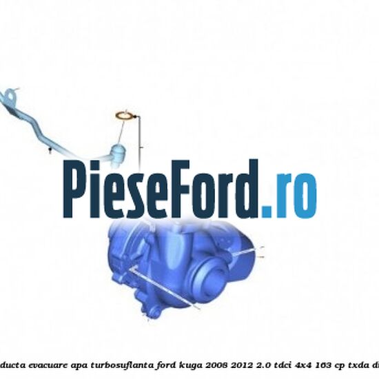 Conducta evacuare apa turbosuflanta Ford Kuga 2008-2012 2.0 TDCI 4x4 163 cp TXDA diesel