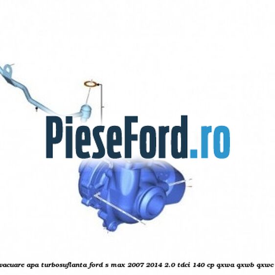 Conducta evacuare apa turbosuflanta Ford S-Max 2007-2014 2.0 TDCi 140 cp Conducta evacuare apa turbosuflanta Ford S-Max 2007-2014 2.0 TDCi 140 cp QXWA, QXWB, QXWC, UFWA diesel