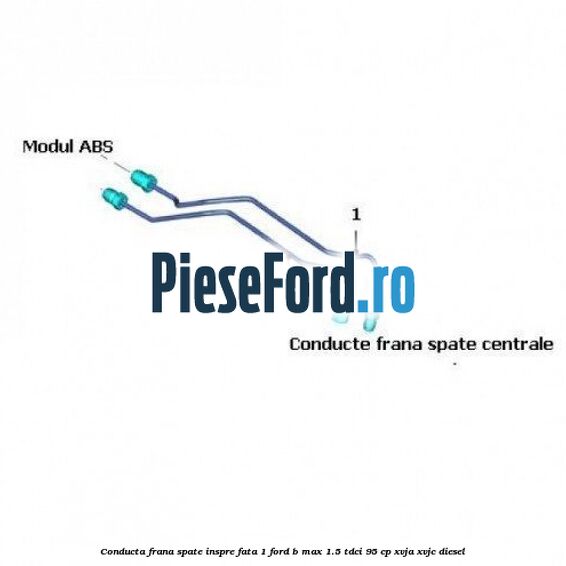 Conducta frana spate inspre fata 1 Ford B-Max 1.5 TDCi 95 cp XVJA, XVJC diesel