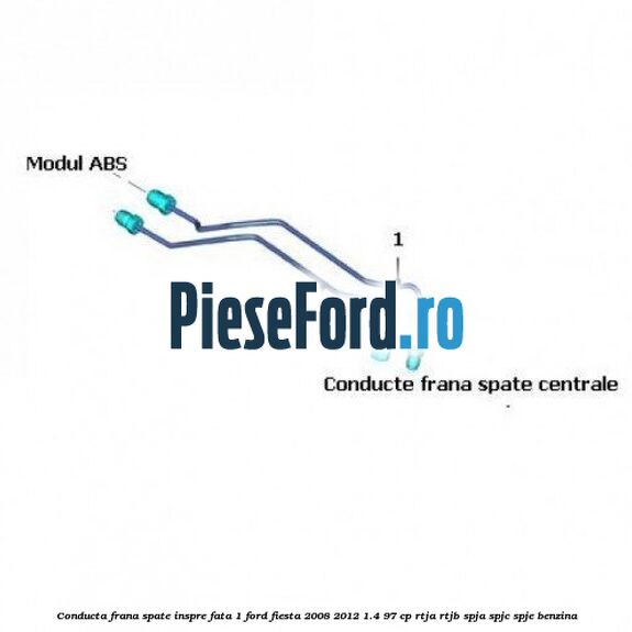 Conducta frana spate inspre fata 1 Ford Fiesta 2008-2012 1.4 97 cp RTJA, RTJB, SPJA, SPJC, SPJE benzina