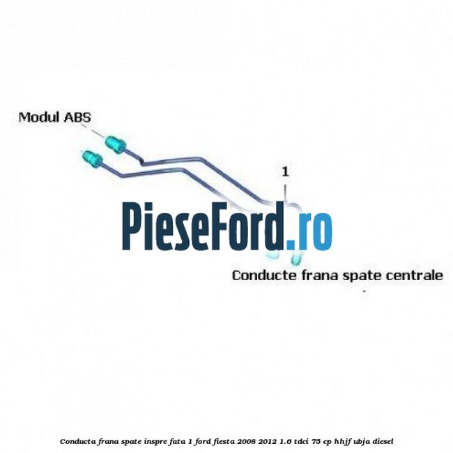 Conducta frana spate inspre fata 1 Ford Fiesta 2008-2012 1.6 TDCi 75 cp HHJF, UBJA diesel